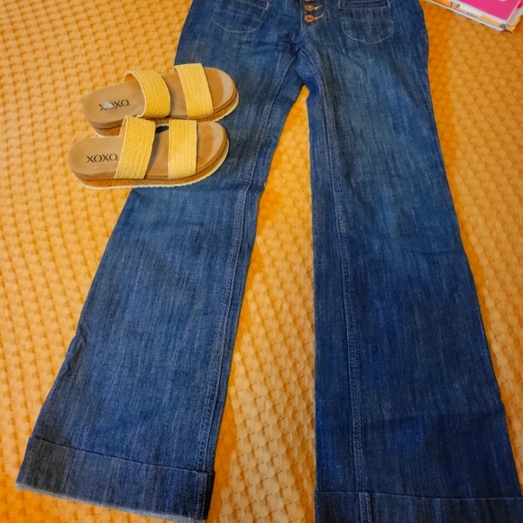Vintage Wide Bell Bottom Jeans - Picture 2 of 4